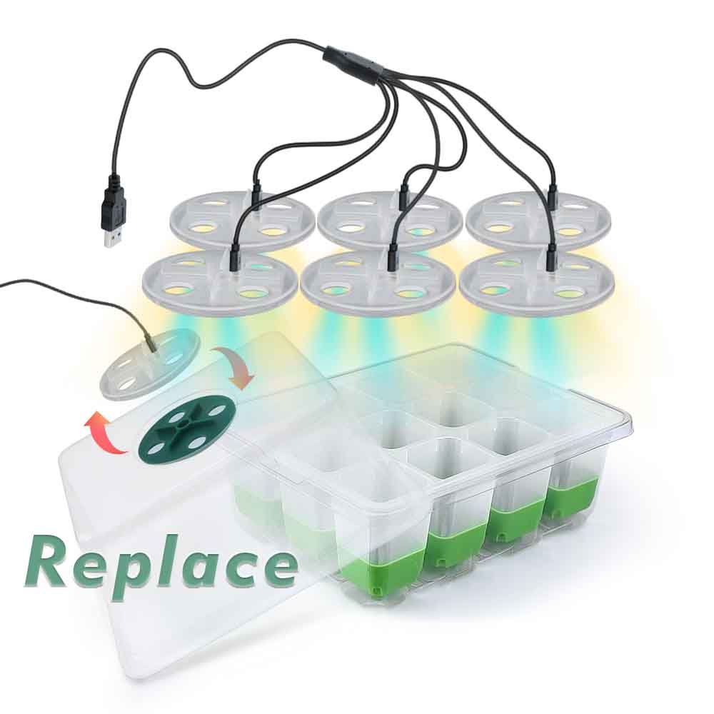 LED 성장 조명 모종 스타터 트레이 키트, 투명 커버 - Indoor Garden Kit 리뷰 및 가격