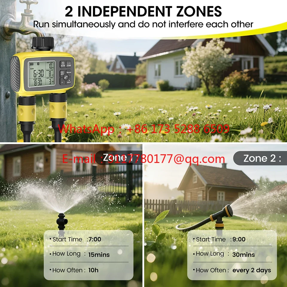 WAP01 대형 화면 디스플레이 정원 관개 타이머 2구 - Smart Garden System 리뷰 및 가격