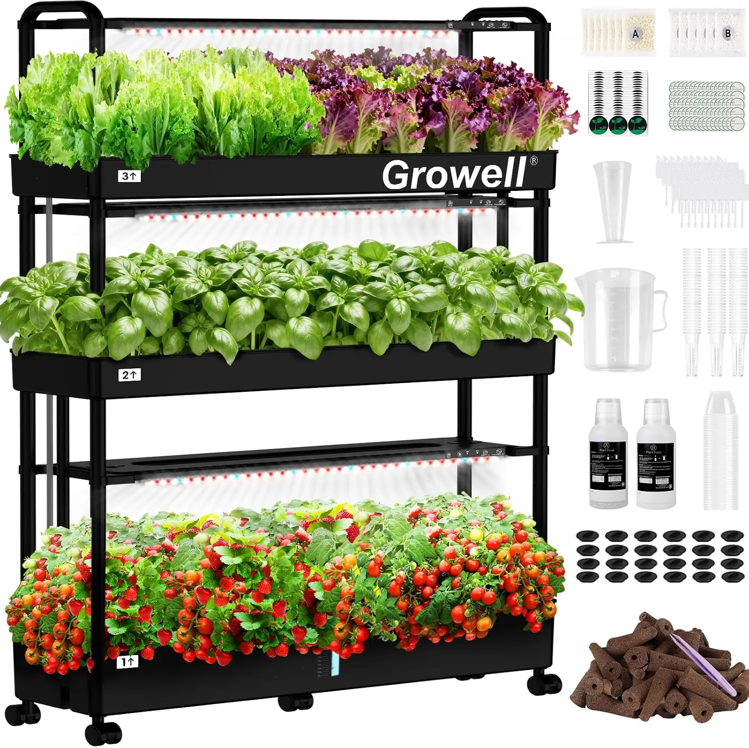 대형 수경재배 시스템 키트, 90개의 화분이 있는 수직 - Hydroponic Grow Pod 리뷰 및 가격
